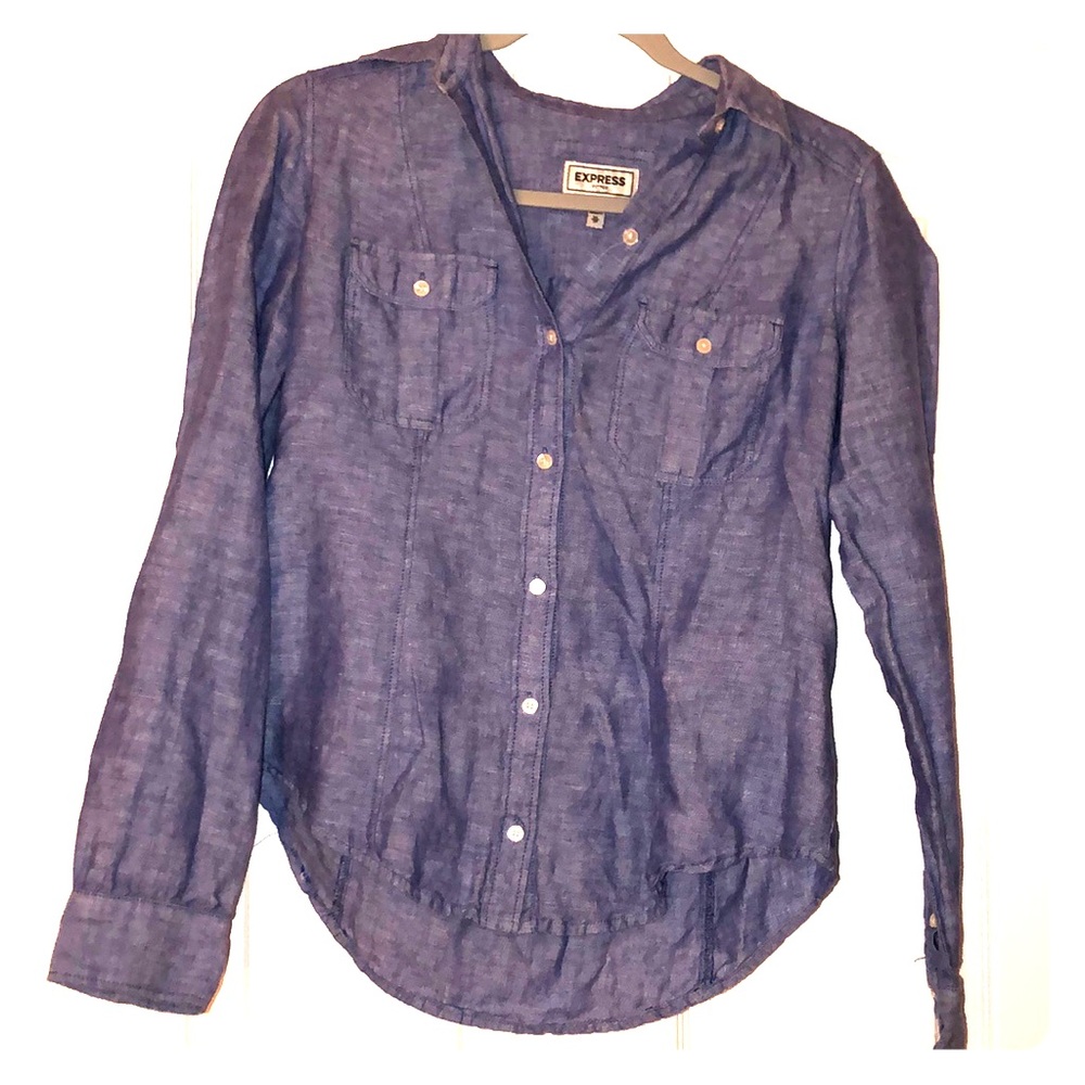 Collared blue button up